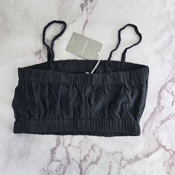 Everlane Tank Top Women Small Silk Black Blouse Washable Crop Cami Spagh… - Picture 5 of 10